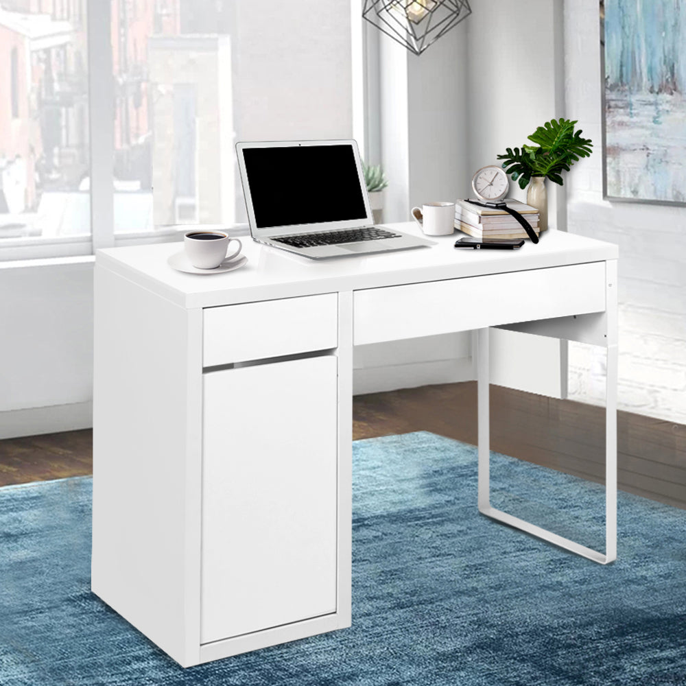 Computer Desk | Drawer Cabinet | White