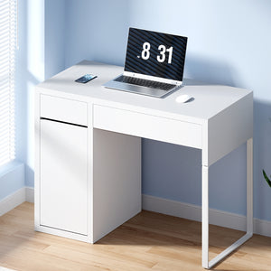 Computer Desk | Drawer Cabinet | White