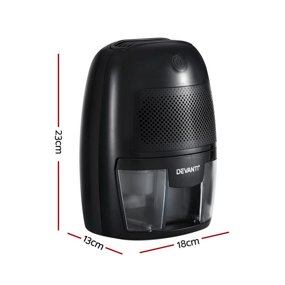 Devanti Dehumidifier | 600ml | Air Purifier | Black