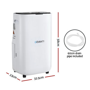 Devanti Dehumidifier | 20L | Air Purifier | White