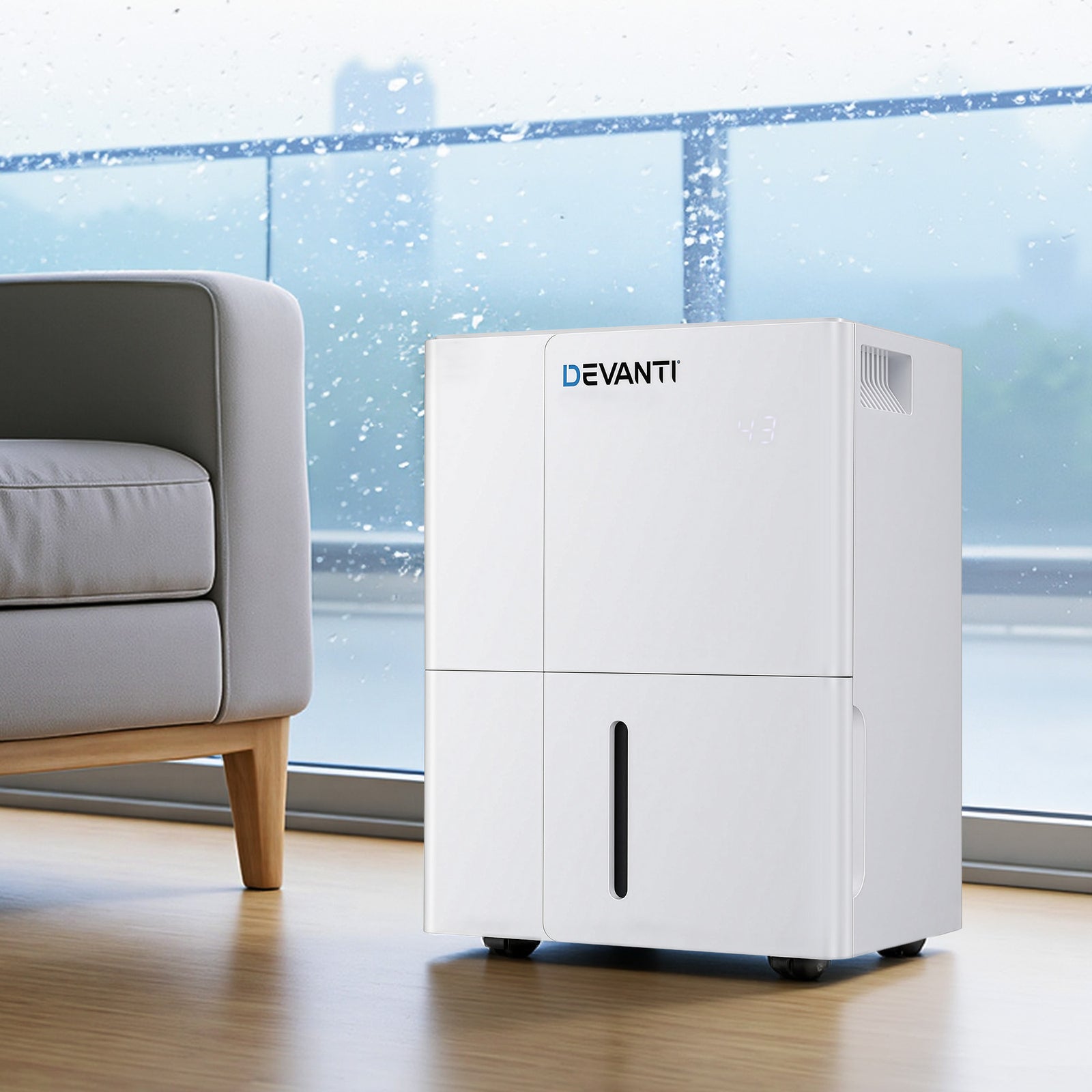 30L Dehumidifier | 30L/Day Moisture Removal | 4.7L Tank | Home & Mould Control