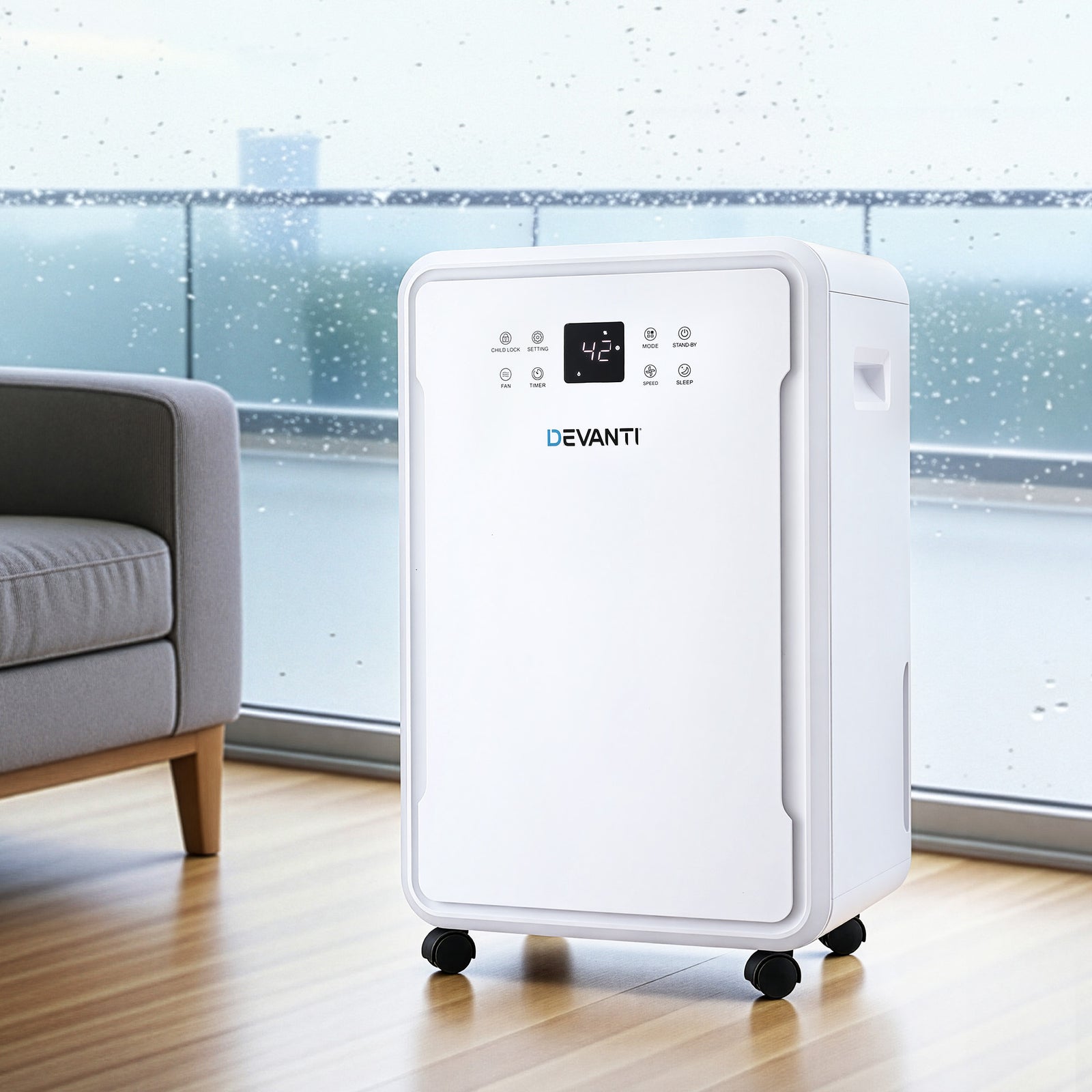 50L Dehumidifier | 50L/Day Moisture Removal | 8.5L Tank | Home & Mould Control