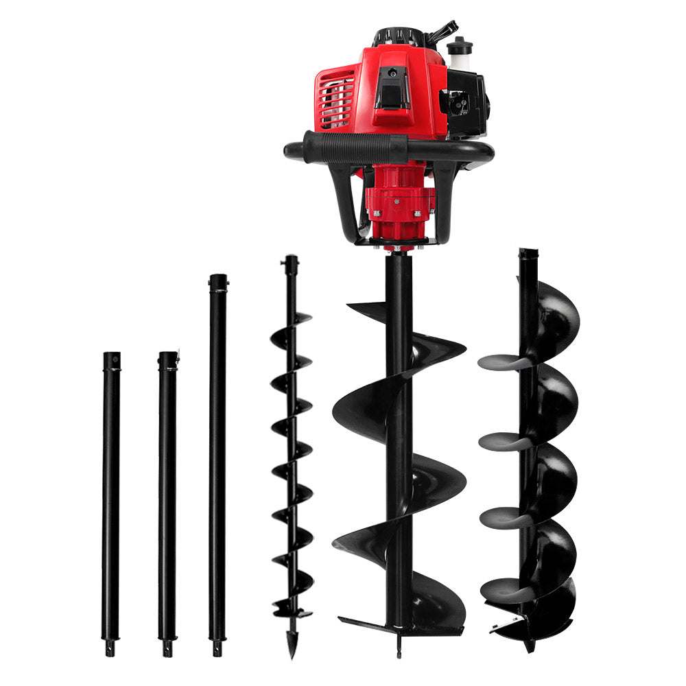 Post Hole Digger | 92CC Petrol Motor Drill | Extension Auger Bits Kit