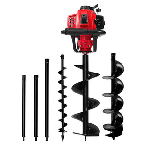 Post Hole Digger | 92CC Petrol Motor Drill | Extension Auger Bits Kit