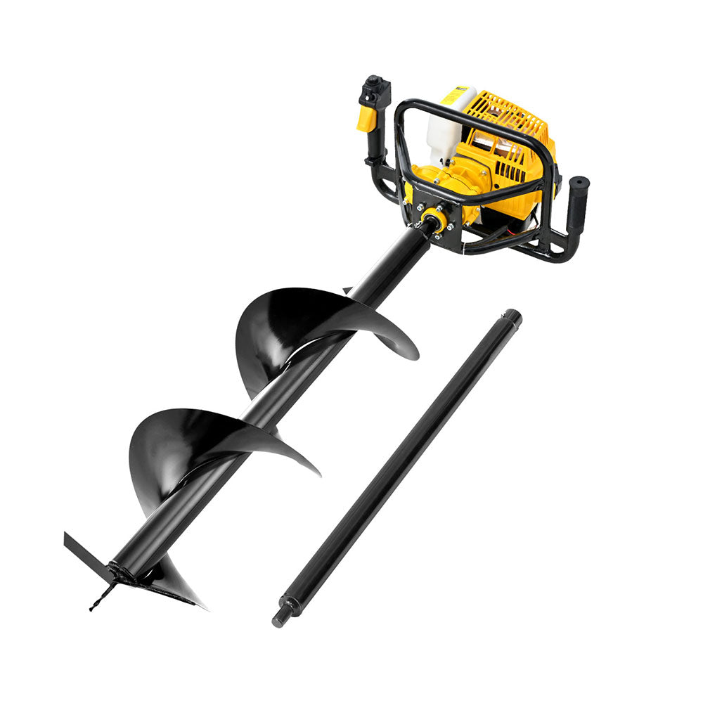 Petrol Post Hole Digger | 82CC | 300mm Auger Drill | Extension Bits Included