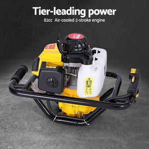 Petrol Post Hole Digger | 82CC | 300mm Auger Drill | Extension Bits Included