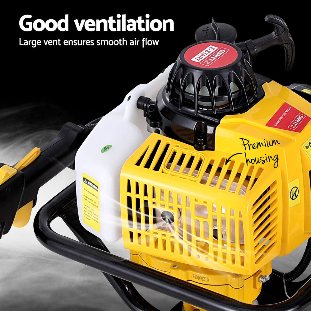 Petrol Post Hole Digger | 82CC | 300mm Auger Drill | Extension Bits Included