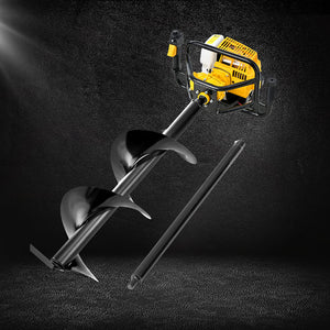 Petrol Post Hole Digger | 82CC | 300mm Auger Drill | Extension Bits Included