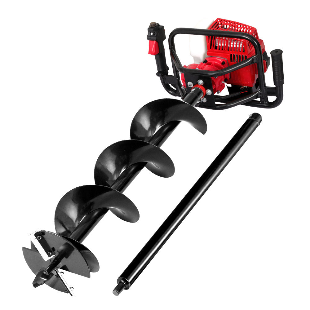 Petrol Post Hole Digger | 80CC | 200mm Drill Extension Auger Bits