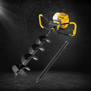 Petrol Post Hole Digger | 74CC | 200mm Auger Drill | Extension Bits Included