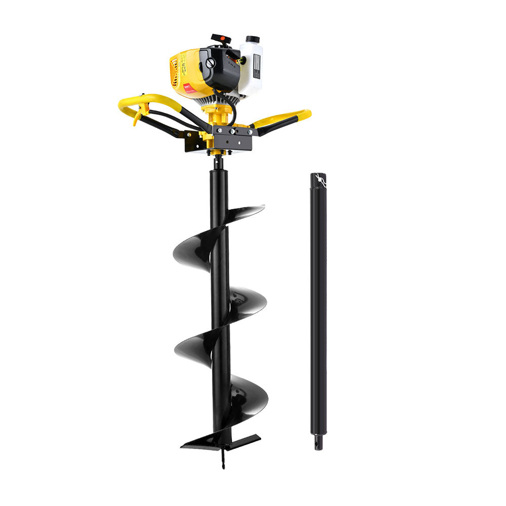 Petrol Post Hole Digger | 74CC | 300mm Auger Drill | Extension Bits Included