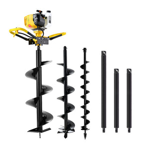 Petrol Post Hole Digger | 74CC | Motor Drill | Extension Auger Bits Kit
