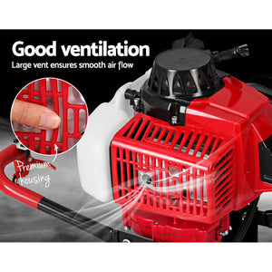 Petrol Post Hole Digger Motor | 80CC Engine Only | Red | High-Performance Auger