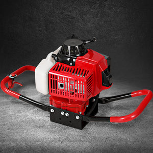Petrol Post Hole Digger Motor | 80CC Engine Only | Red | High-Performance Auger