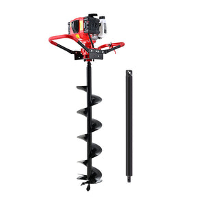 Petrol Post Hole Digger | 65CC | 200mm Auger Drill | Extension Bits Included
