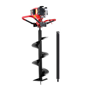 Petrol Post Hole Digger | 65CC | 300mm Auger Drill | Extension Bits Included