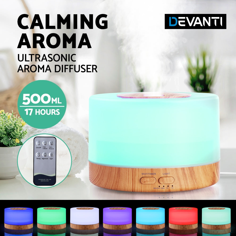 Aroma Diffuser | Aromatherapy | Light Wood | 500ml