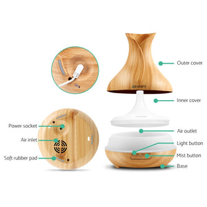 Aroma Diffuser | Aromatherapy | Light Wood | 400ml