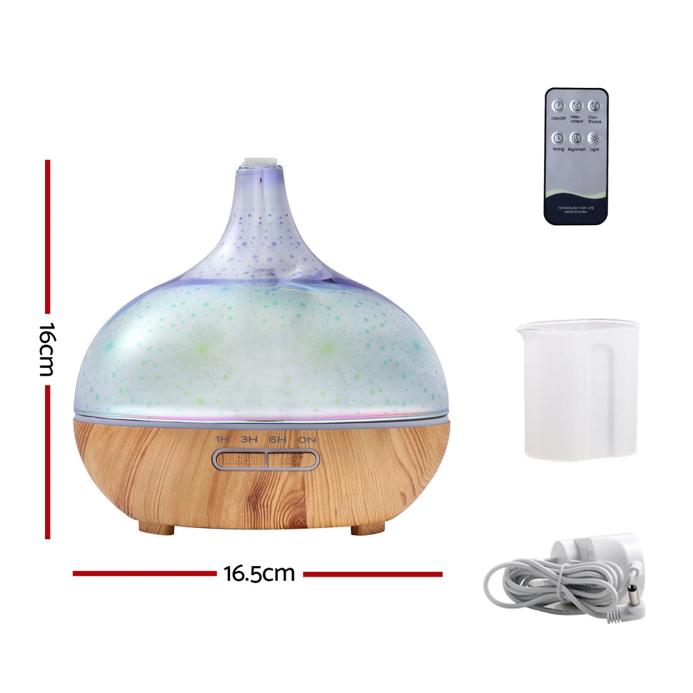 Aroma Diffuser | Aromatherapy | 3D Glass | 400ml