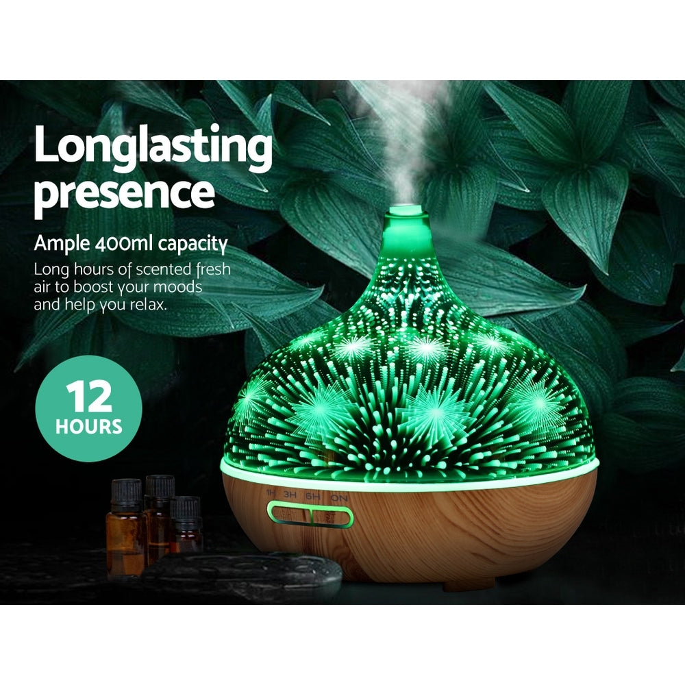Aroma Diffuser | Aromatherapy | 3D Glass | 400ml