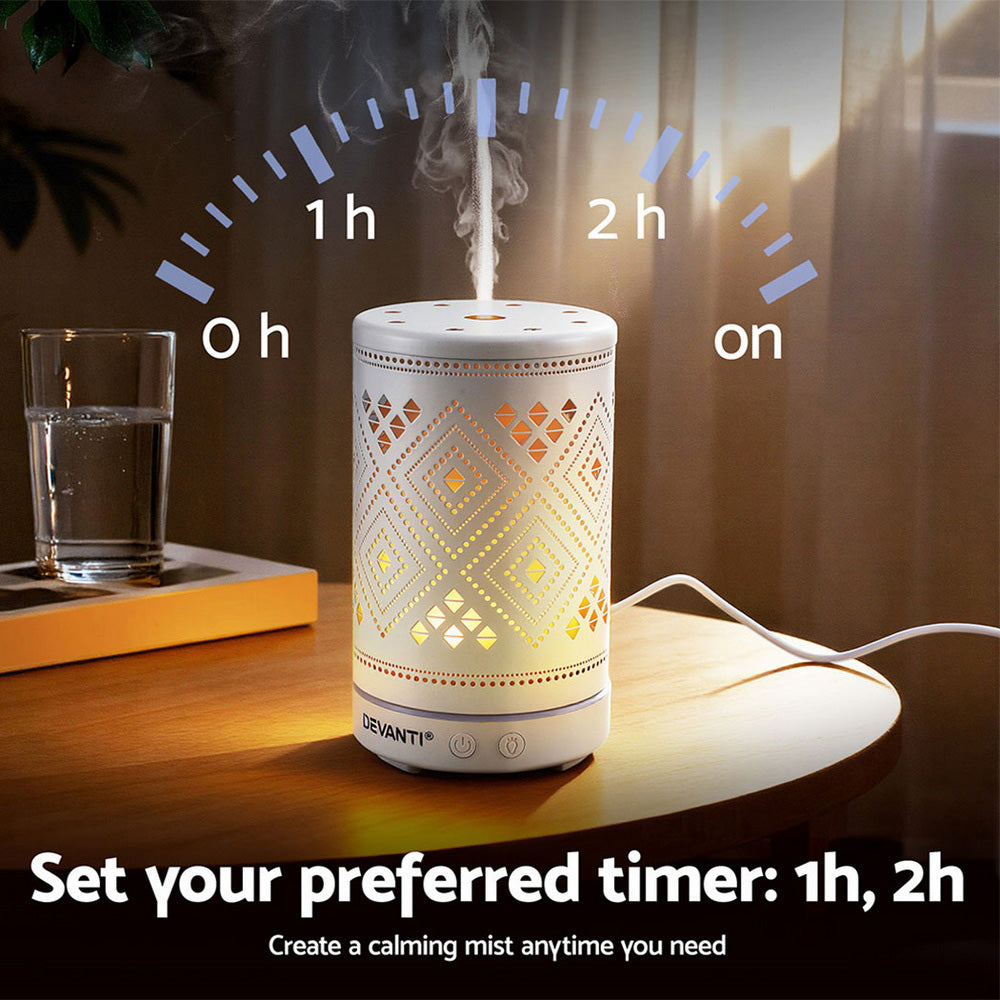 Aromatherapy Diffuser | 100ml | LED Lighting | Iron Finish | Forest (Style B)