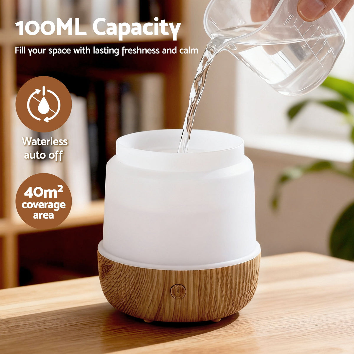 Ultrasonic Aroma Diffuser | 100ml | LED Lights | Iron | Forest Design (Style A)