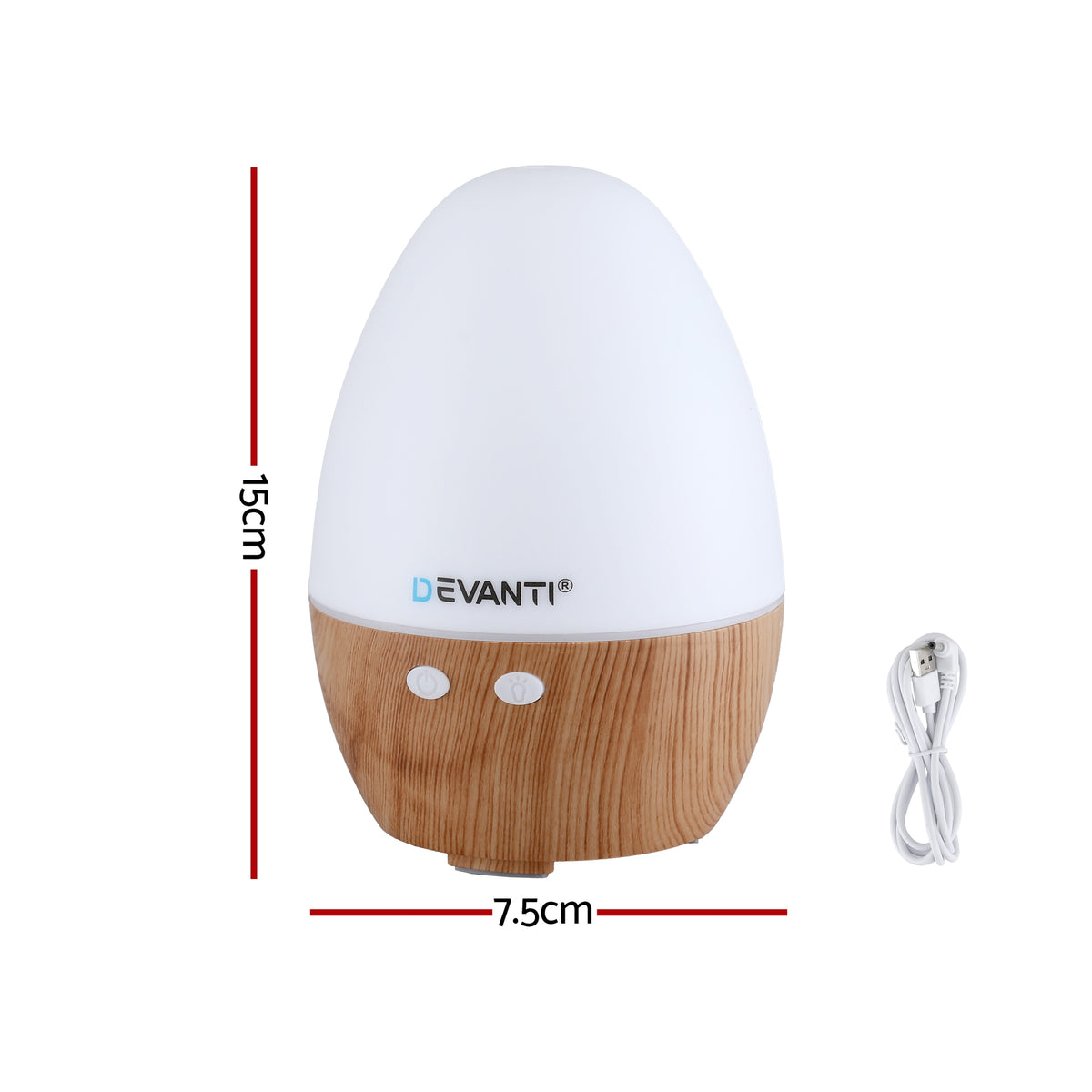 Ultrasonic Essential Oil Diffuser | 130ml | LED Lights | Iron | Forest