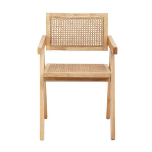 Dining Chair x1 | Wooden Rattan Seat | Rubber Wood Frame
