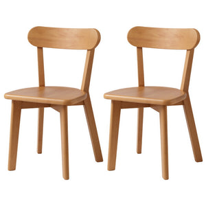 Dining Chairs Set 2pc | Wooden Accent Chairs | Rubber Wood Frame