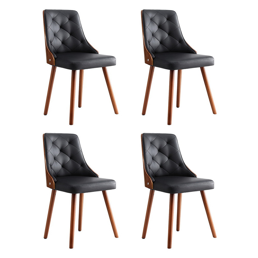 Artiss Dining Chairs | Set of 4 | PU | Black
