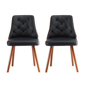 Artiss Dining Chairs | Set of 4 | PU | Black