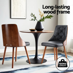 Artiss Dining Chairs | Set of 4 | PU | Black