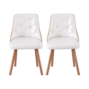 Artiss Dining Chairs | Set of 4 | PU | White