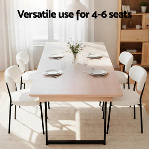 Extendable Dining Table 2m | Natural Finish | Kitchen Cafe Table