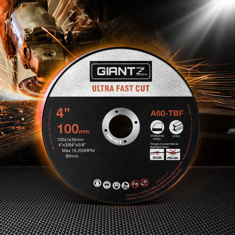 Cutting Discs | 200-Piece | 4" (100mm) Thin Cut-Off Wheels for Metal Angle Grinders