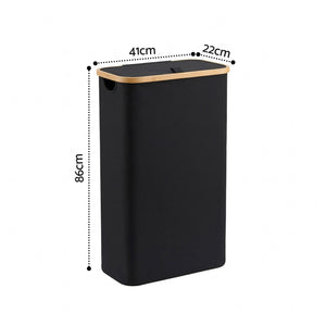 Artiss Laundry Basket with Removable Bag Foldable Black