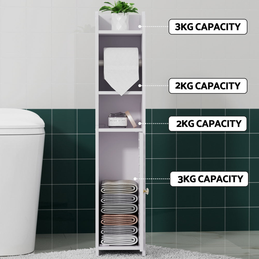 Bathroom Cabinet | Toilet Roll Holder | Tissue Organizer | 3 Tier | Floor Cabinet