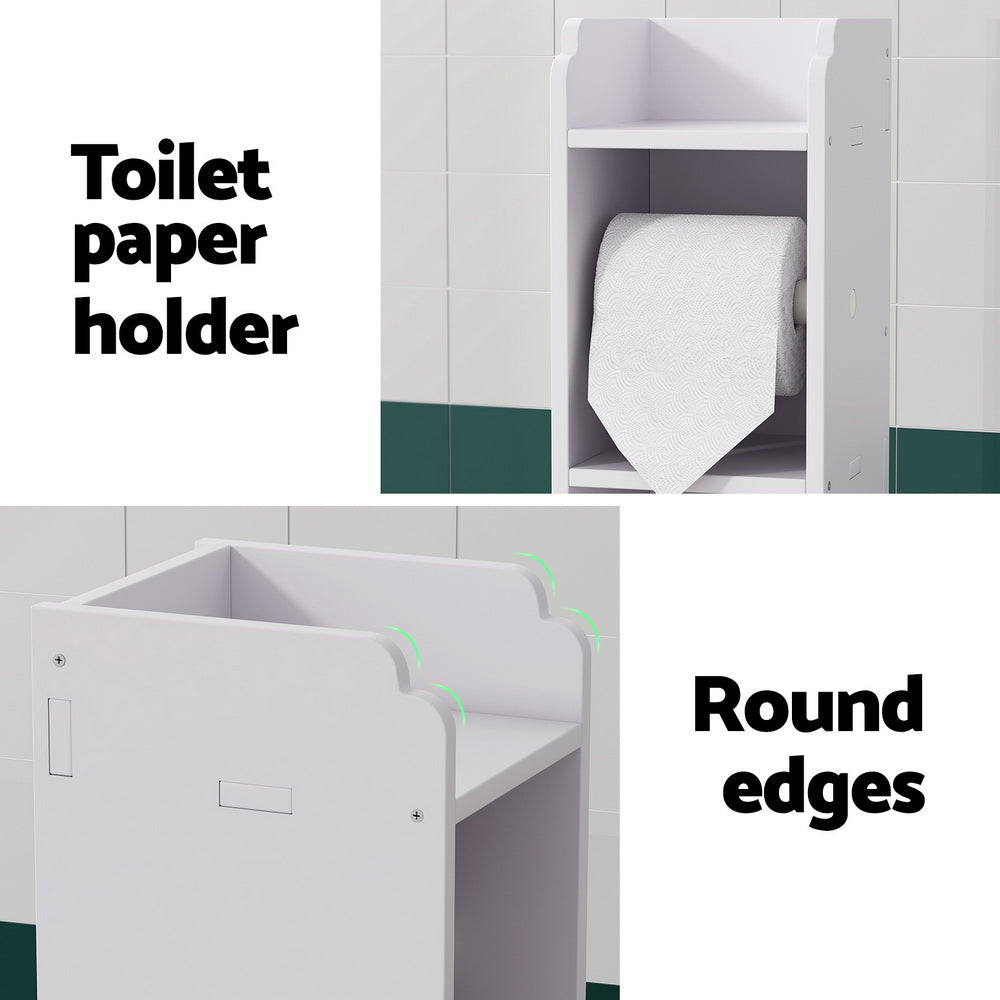 Bathroom Cabinet | Toilet Roll Holder | Tissue Organizer | 3 Tier | Floor Cabinet