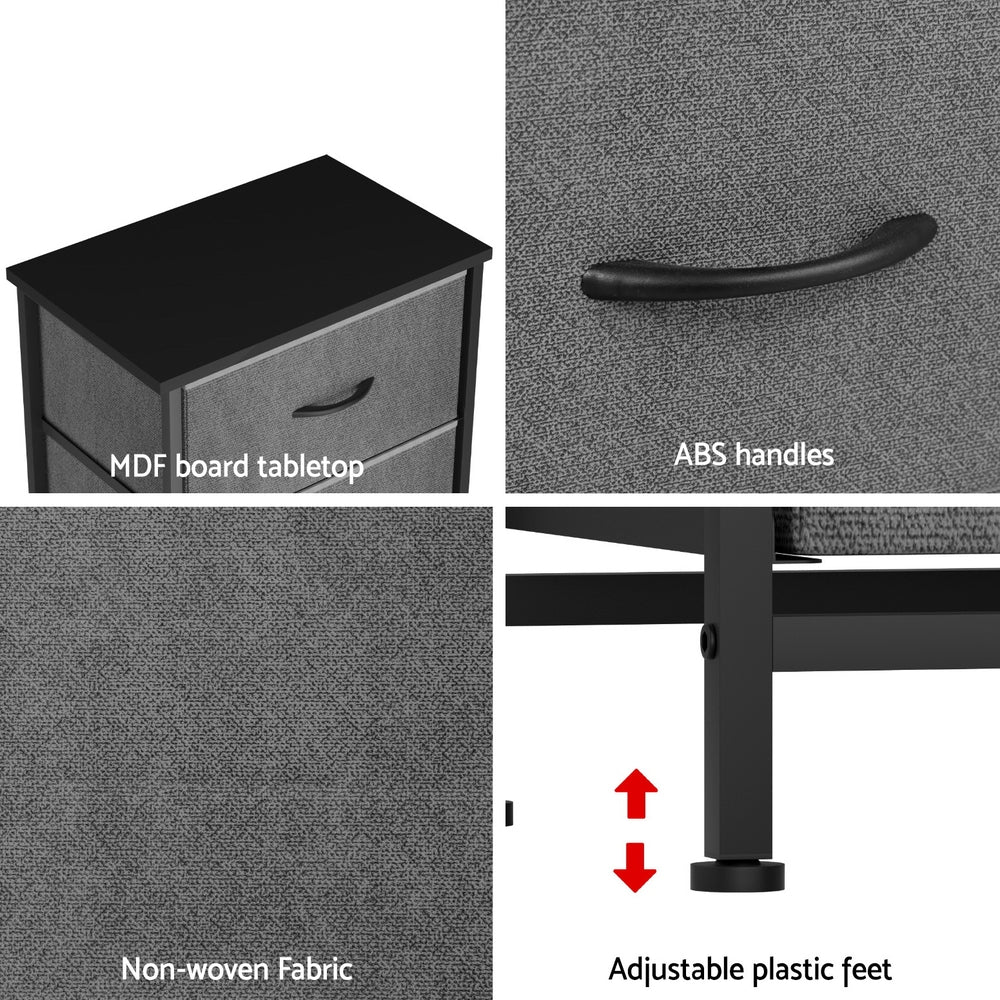 4-Drawer Chest of Drawers | Storage Dresser | Tallboy | Grey