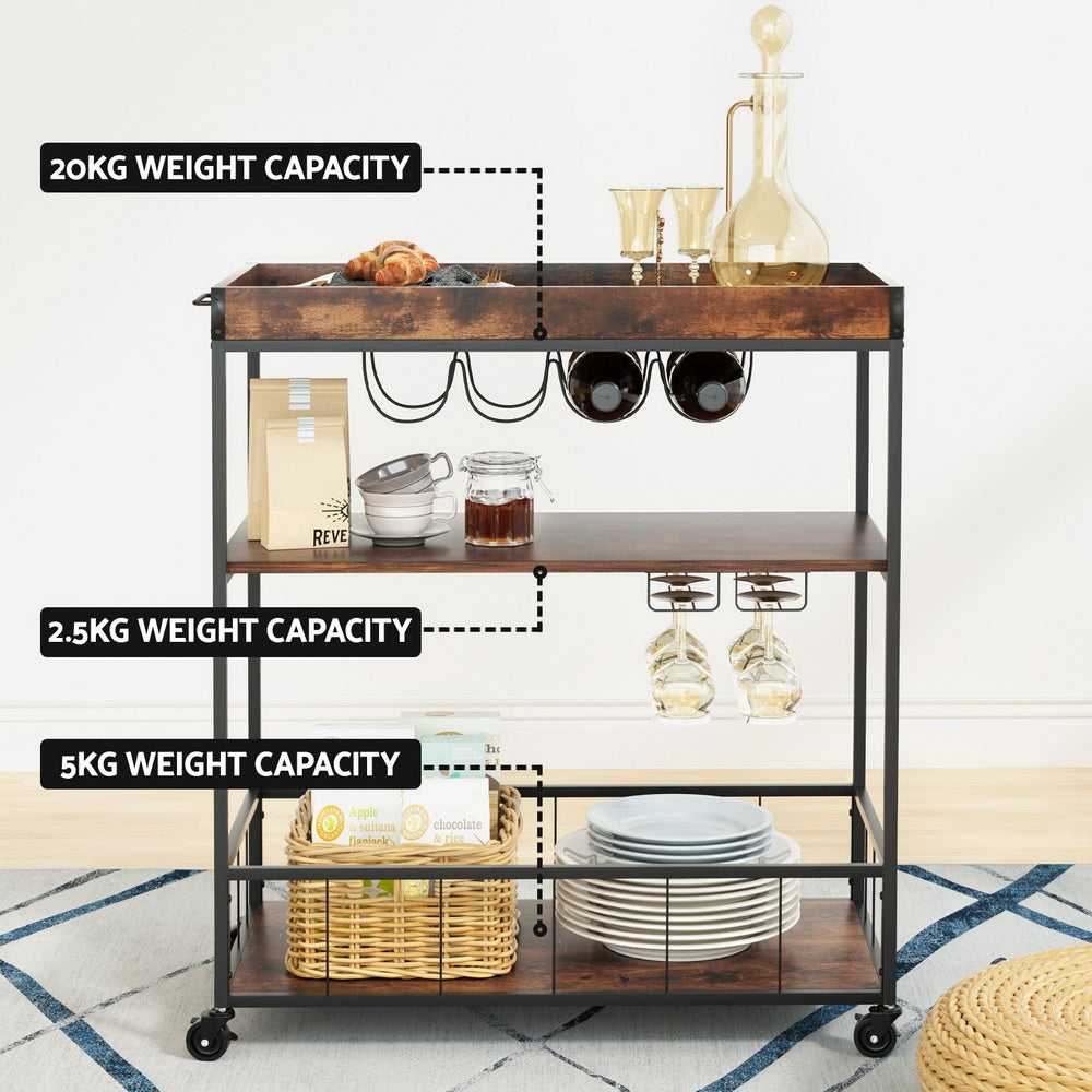 Kitchen Island | Rolling Serving Cart