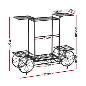 Artiss Plant Stand | 6 Tier Iron | 4 Wheeler