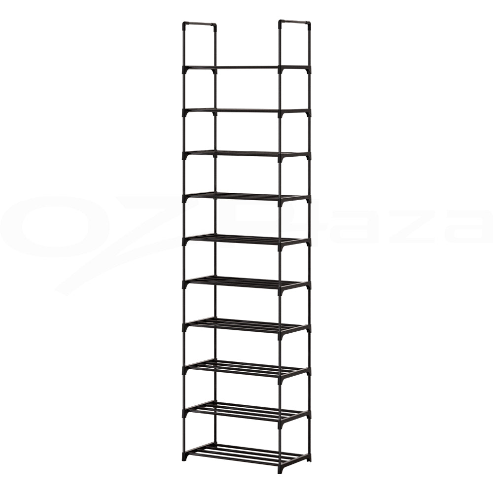 Shoe Rack | DIY Stackable | 10-Tier | Black | Dunn