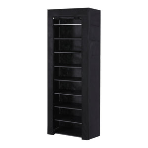 Shoe Rack Cabinet | Removable Cover | 10 Tier | Black