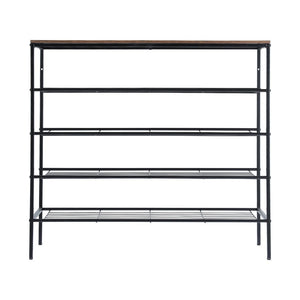 Shoe Rack | 5-Tier | Holds 25 Pairs | Walnut Finish | Bob
