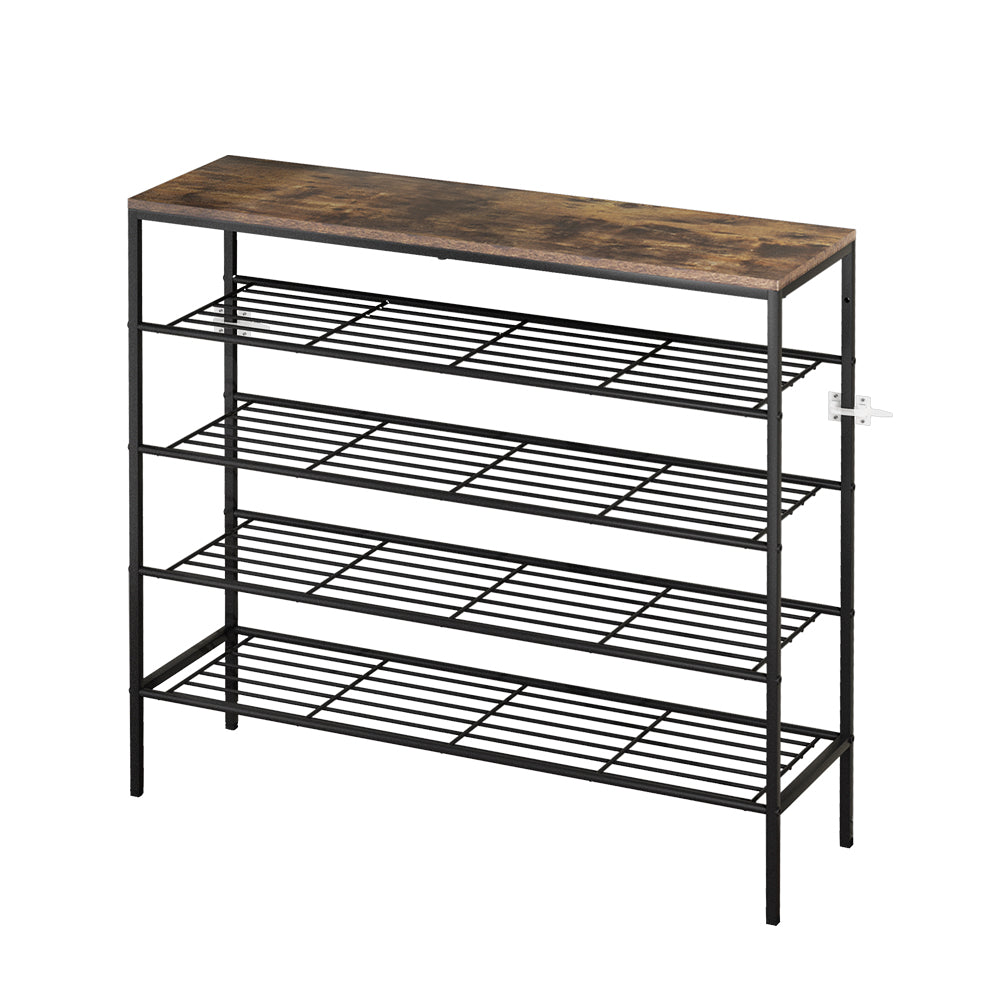 Shoe Rack | 5-Tier | Holds 25 Pairs | Walnut Finish | Bob