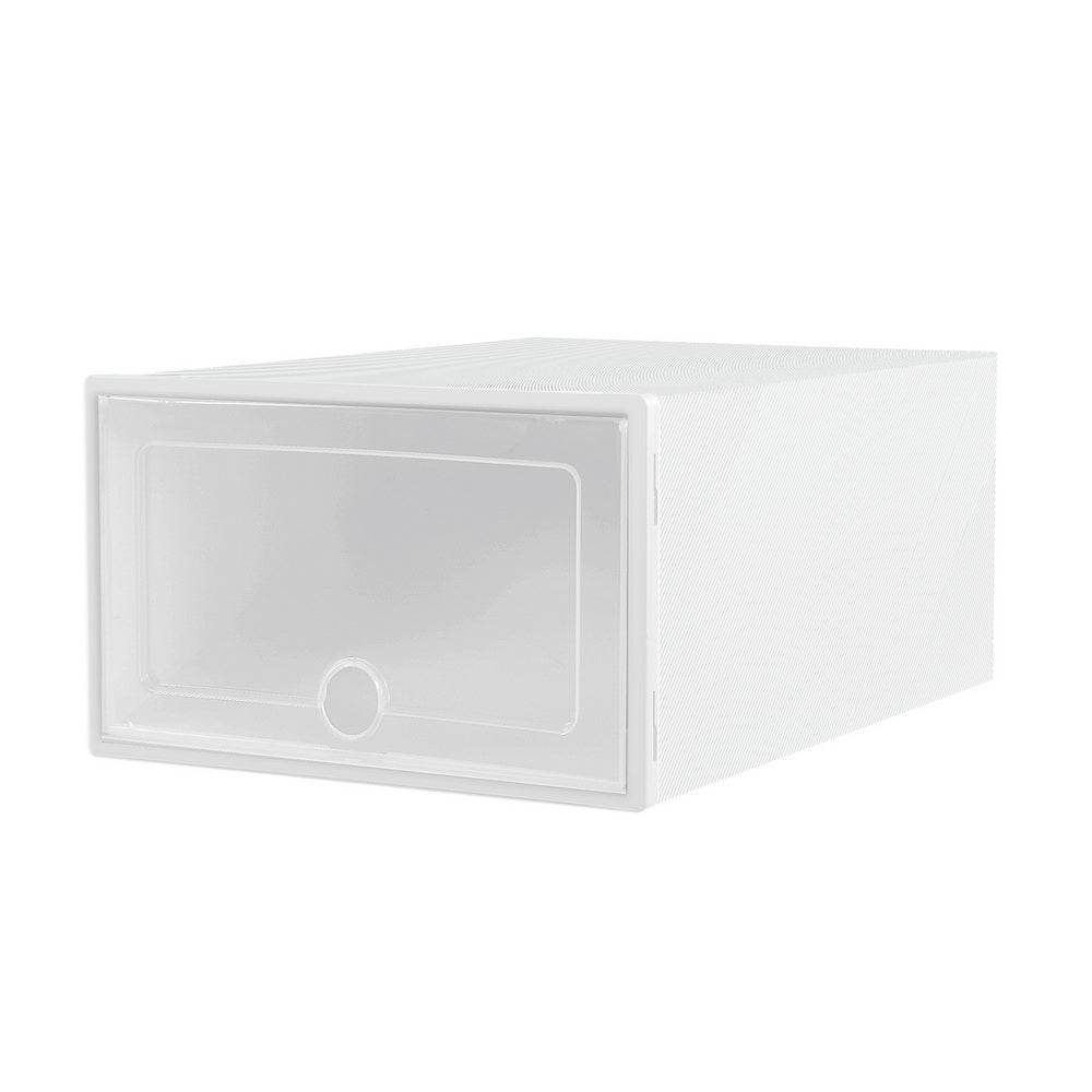 Shoe Box Rack DIY | Set of 24 | Stackable | White | Abel