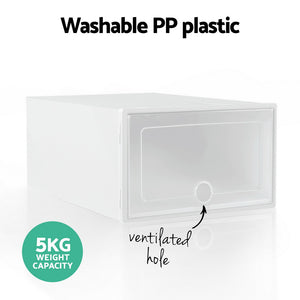 Shoe Box Rack DIY | Set of 24 | Stackable | White | Abel