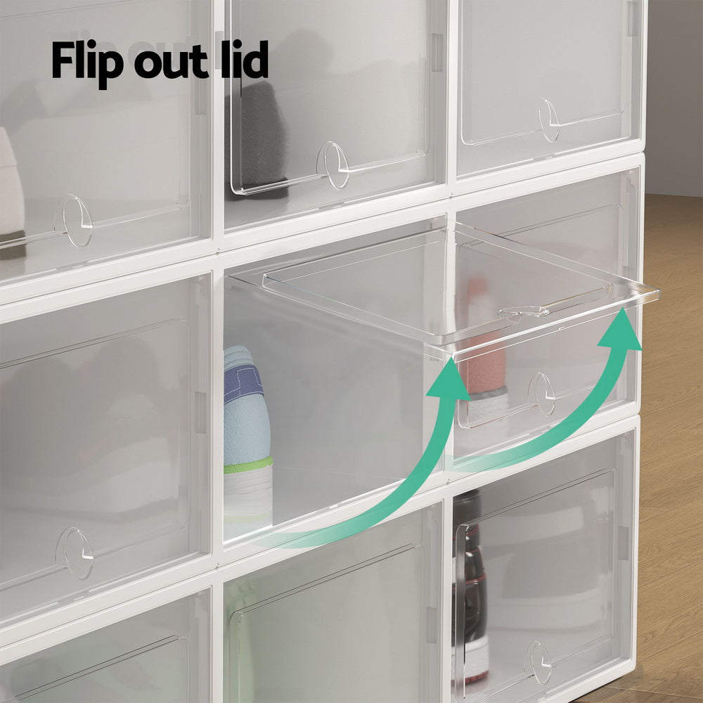 Shoe Box Rack DIY | Set of 24 | Stackable | White | Abel