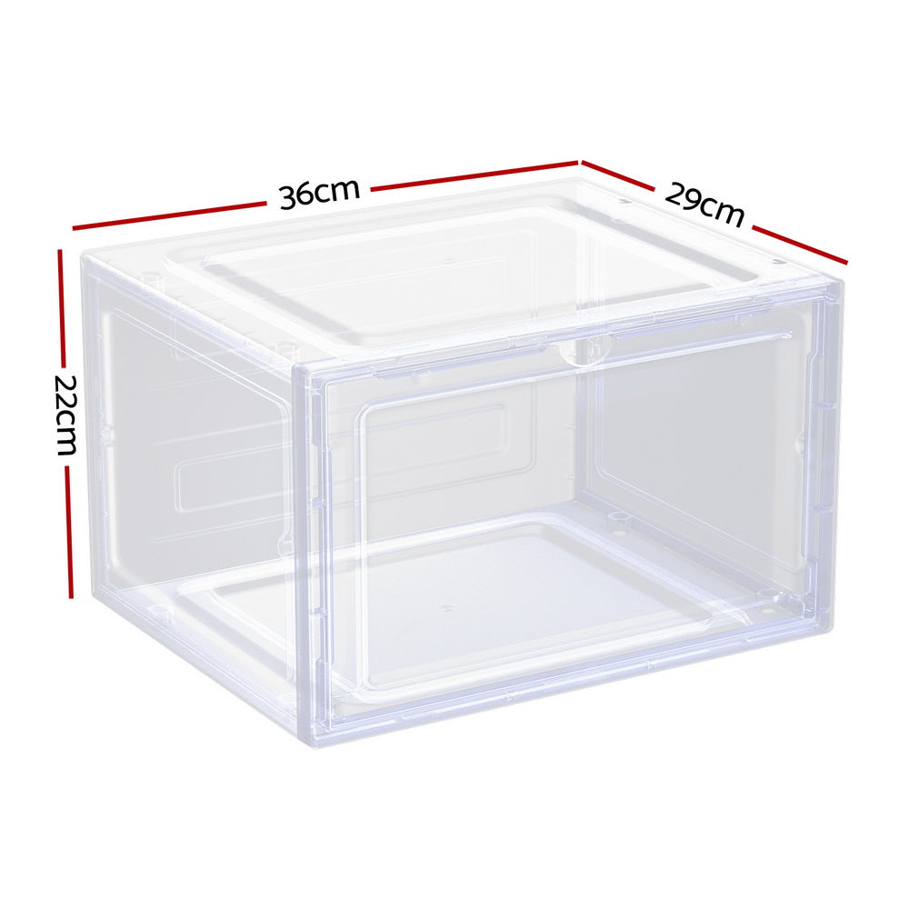 Shoe Box Rack DIY | Set of 2 | Stackable | Magnetic Door