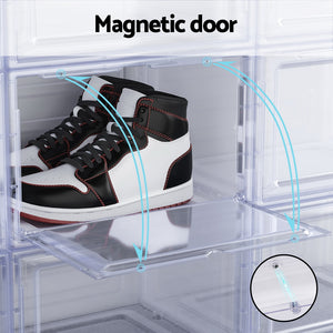 Shoe Box Rack DIY | Set of 2 | Stackable | Magnetic Door